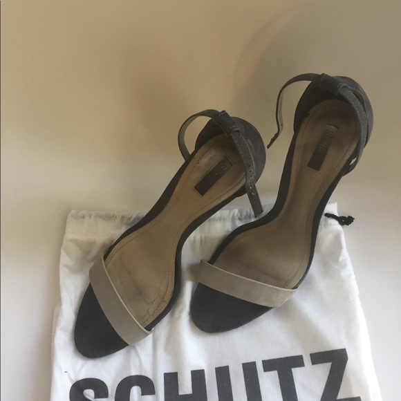 Schutz Cadey-Lee Suede Ankle-Strap Heels - Picture 2 of 4